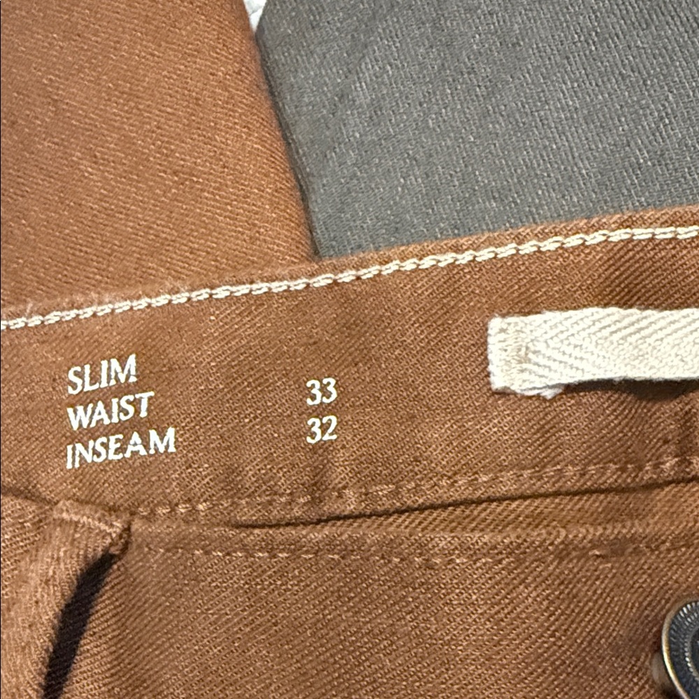 Men's Classic Pants - Rust, Green,Tan. slim fit. Bundle. 33x30 - Picture 2 of 5